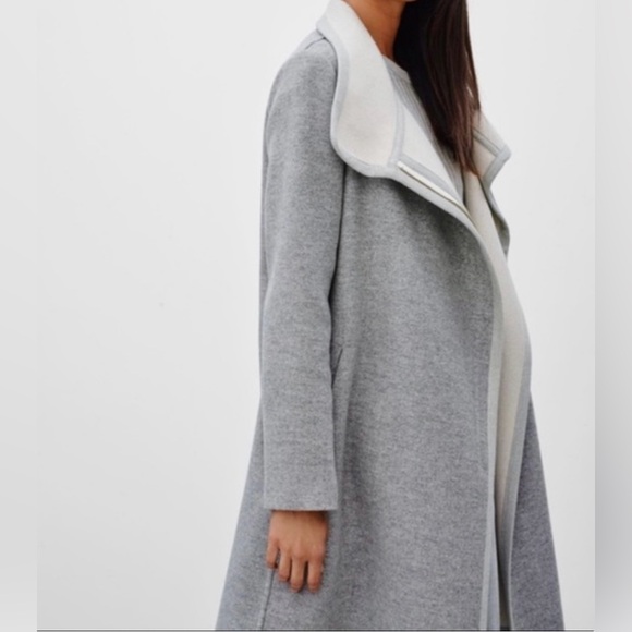 Aritzia Babaton Atelier Cormac Coat 96% Wool Tan Colour Size Extra Small - Picture 4 of 16